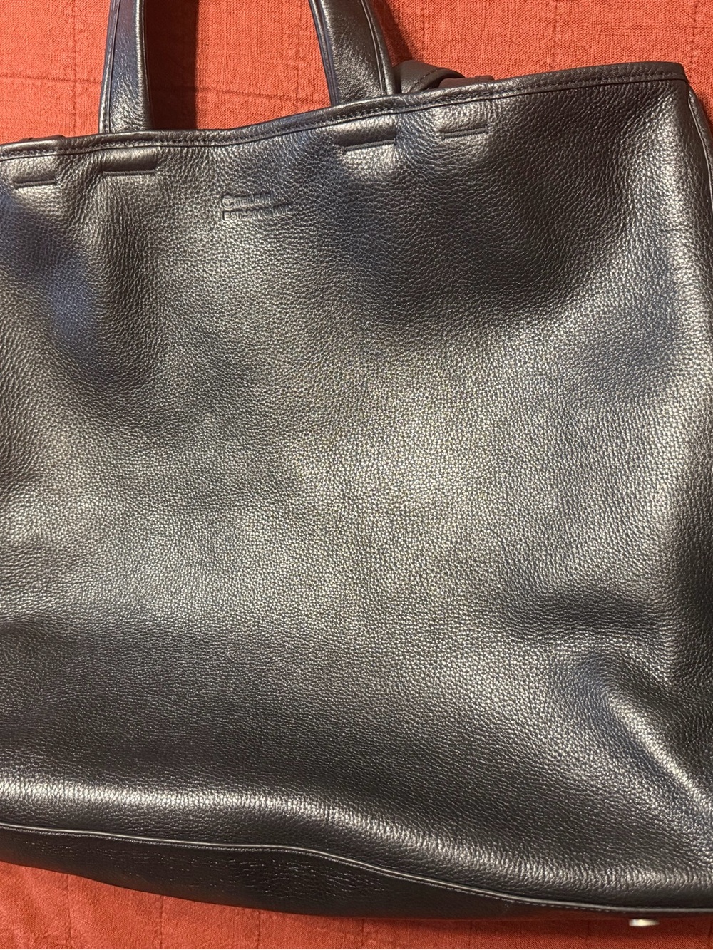 Telfar Black Large Leather Tote - Picture 4 of 16